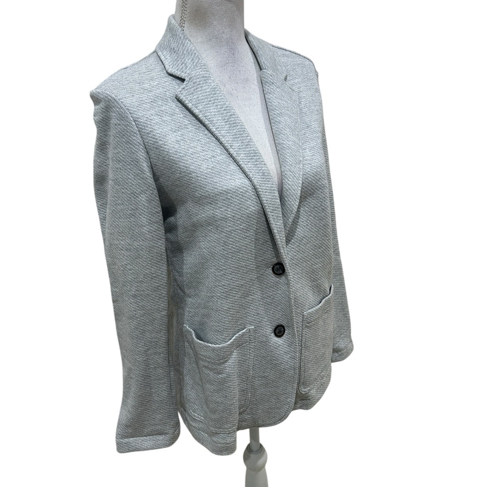 Faherty Inlet Heather Gray 2 Button Stretchy Knit… - image 3